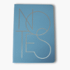 Blue A5 hardcover notebook with gold foil NOTES lettering