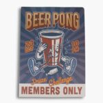 Retro-style Beer Pong journal with cartoon red solo cup.