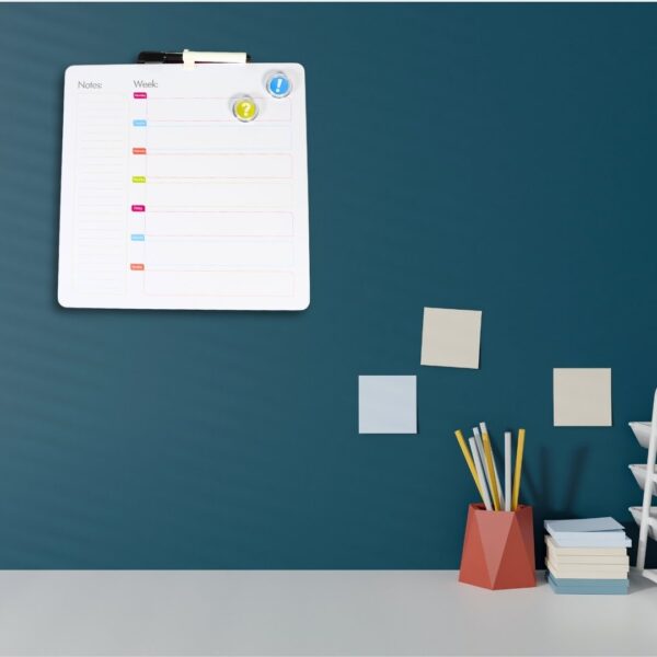 Board styled with accessories.