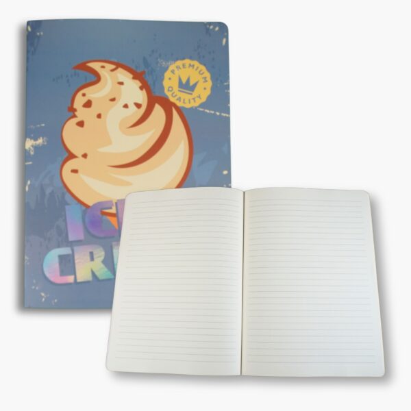 Lined pages of the Plain Cone Ice Cream Journal.
