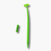 Green pen with smooth body and four-leaf clover topper.