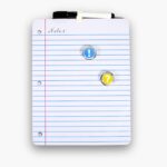 Whiteboard with notebook line background and “Notes” text.