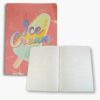 Lined interior pages of the Yellow & Turquoise Ice Cream Journal.