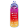 2L rainbow water bottle with time stamps and motivational messages – full view