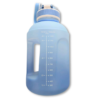 1500 ml blue gradient water bottle with ml measurement markers – full view
