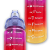 Close-up showing motivational hydration messages like ‘7am rise and shine’ and ‘9am let’s get started’
