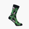 Full: Green socks with football and border collie dog