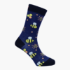 Full: Navy funky socks with bees and sparkle details by Sock Doctor