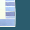 Close-up of blue A5 daily planner water intake and to-do